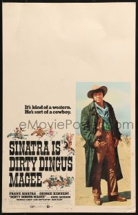 4b442 DIRTY DINGUS MAGEE WC 1970 completely different image of Frank Sinatra on wanted poster!