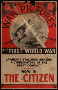 4b464 FIRST WORLD WAR local theater WC 1934 authentic, uncensored, picture-history of WWI, rare!