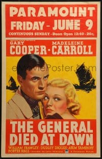 4b475 GENERAL DIED AT DAWN WC 1936 Gary Cooper is a mercenary in China in love w/Madeleine Carroll!
