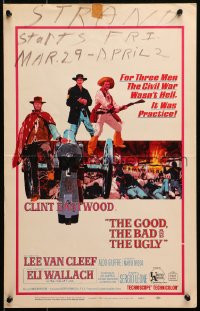 4b481 GOOD, THE BAD & THE UGLY WC 1968 Clint Eastwood, Lee Van Cleef, Wallach, Leone classic!