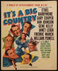 4b523 IT'S A BIG COUNTRY WC 1951 Gary Cooper, Janet Leigh, Gene Kelly & other major stars!