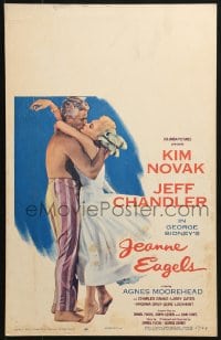 4b527 JEANNE EAGELS WC 1957 best romantic portrait of Kim Novak & Jeff Chandler kissing!