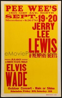 4b528 JERRY LEE LEWIS music concert WC 1983 performing outdoors with the Memphis Beats, Elvis Wade