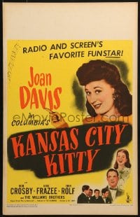 4b532 KANSAS CITY KITTY WC 1944 Joan Davis, radio & screen's favorite funstar, Bob Crosby, Frazee
