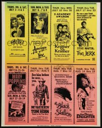 4b555 LOCAL THEATER WINDOW CARD WC 1979 Grease, Apocalypse Now, Kramer vs. Kramer, Mary Poppins!