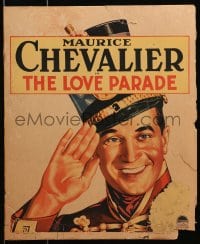 4b559 LOVE PARADE WC 1929 great art of French Maurice Chevalier in marching band uniform saluting!