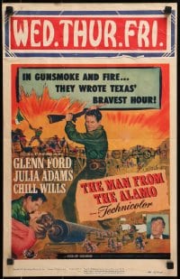 4b563 MAN FROM THE ALAMO WC 1953 Budd Boetticher, Glenn Ford was the man they called The Coward!