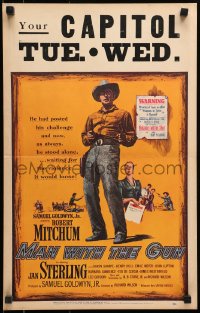 4b566 MAN WITH THE GUN WC 1955 Robert Mitchum as a man who lived and breathed violence!