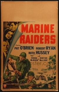4b569 MARINE RAIDERS WC 1944 artwork of Pat O'Brien & Robert Ryan with rifles & bayonets!