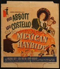 4b579 MEXICAN HAYRIDE WC 1948 matador Bud Abbott & Lou Costello in Mexico, great art!