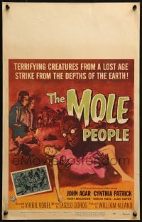 4b586 MOLE PEOPLE WC 1956 from a lost age, horror crawls from the depths of the Earth!