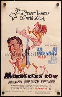 4b592 MURDERERS' ROW WC 1966 art of spy Dean Martin as Matt Helm & sexy Ann-Margret by McGinnis!