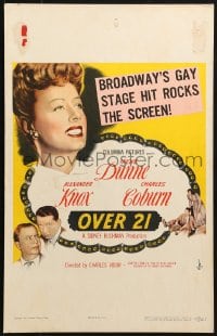 4b603 OVER 21 WC 1945 Irene Dunne, Charles Coburn, Alexander Knox, Broadway's gay stage hit!