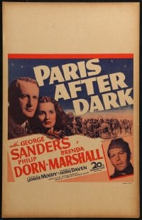 4b604 PARIS AFTER DARK WC 1943 George Sanders, Brenda Marshall & Philip Dorn in WWII France!