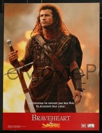 4b709 BRAVEHEART 10 French LCs 1995 Mel Gibson as Scottish William Wallace, Sophie Marceau!