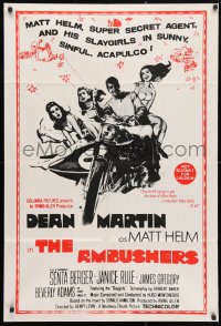 4c278 AMBUSHERS Aust 1sh 1968 different art of Dean Martin as Matt Helm, sexy Janice Rule!