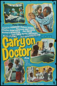 4c282 CARRY ON DOCTOR Aust 1sh 1967 sexiest English hospital nurses, wacky operation artwork!