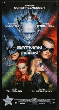 4c349 BATMAN & ROBIN Aust daybill 1997 Clooney, O'Donnell, Schwarzenegger, Thurman, Silverstone