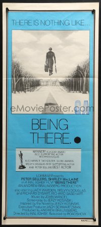 4c360 BEING THERE Aust daybill 1980 outline of Peter Sellers, directed by Hal Ashby!