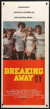 4c388 BREAKING AWAY Aust daybill 1979 Dennis Christopher, Dennis Quaid, Peter Yates cycling classic!