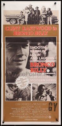4c396 BRONCO BILLY Aust daybill 1980 Clint Eastwood directs & stars, completely different images!