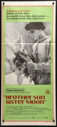 4c397 BROTHER SUN SISTER MOON Aust daybill 1973 Franco Zeffirelli's Fratello Sole, Sorella Luna!