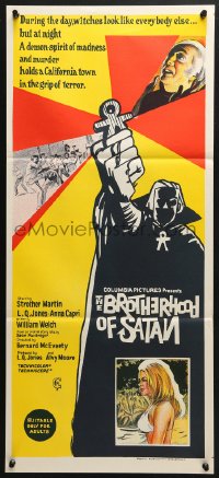4c398 BROTHERHOOD OF SATAN Aust daybill 1971 demon-spirit of madness & murder holds town in terror!