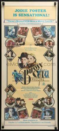 4c403 BUGSY MALONE Aust daybill 1976 Jodie Foster, Scott Baio, cool art of juvenile gangsters by Moll!
