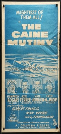 4c407 CAINE MUTINY Aust daybill R1960s art of Humphrey Bogart, Ferrer, Johnson & MacMurray!