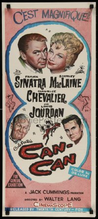 4c410 CAN-CAN Aust daybill 1960 Frank Sinatra, Shirley MacLaine, Maurice Chevalier & Jourdan