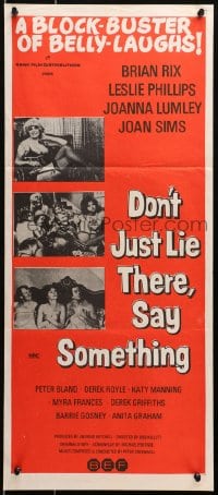 4c476 DON'T JUST LIE THERE, SAY SOMETHING Aust daybill 1976 Bob Kellett, Brian Rix, wild sexy images!