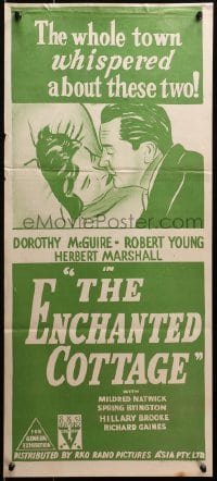 4c500 ENCHANTED COTTAGE Aust daybill 1945 Dorothy McGuire & Robert Young live in a fantasy world!