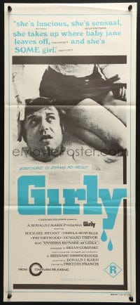 4c560 GIRLY Aust daybill 1970 Vanessa Howard lures bums and hippies to her deranged family!