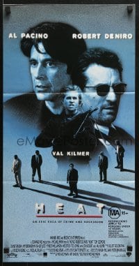 4c593 HEAT Aust daybill 1996 Al Pacino, Robert De Niro, Val Kilmer, Michael Mann directed!