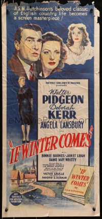 4c630 IF WINTER COMES Aust daybill 1948 Walter Pidgeon, Deborah Kerr, Angela Lansbury, Janet Leigh