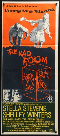4c698 MAD ROOM Aust daybill 1969 Stella Stevens, Shelley Winters, suspense horror!