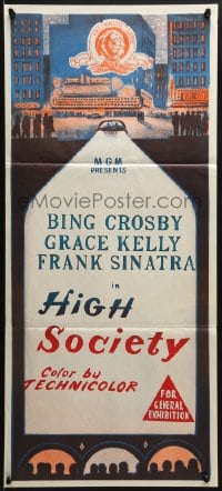 4c722 MGM Aust daybill 1950s cool stock city avenue theater art, advertising High Society!