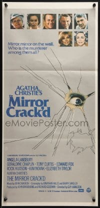 4c724 MIRROR CRACK'D Aust daybill 1981 Angela Lansbury, Elizabeth Taylor, Agatha Christie mystery!