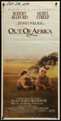 4c770 OUT OF AFRICA Aust daybill 1985 Robert Redford & Meryl Streep, directed by Sydney Pollack!