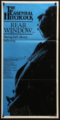4c816 REAR WINDOW Aust daybill R1983 profile of Alfred Hitchcock, Jimmy Stewart, Grace Kelly!