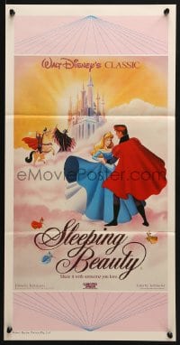 4c863 SLEEPING BEAUTY Aust daybill R1987 Walt Disney cartoon fairy tale fantasy classic!