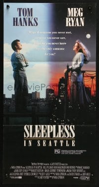 4c864 SLEEPLESS IN SEATTLE Aust daybill 1993 Nora Ephron directed, romantic Tom Hanks & Meg Ryan!