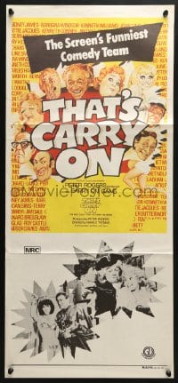 4c920 THAT'S CARRY ON Aust daybill 1977 great wacky, different artwork from the best of series!