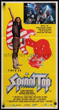 4c924 THIS IS SPINAL TAP Aust daybill 1985 Rob Reiner rock & roll cult classic, different image!