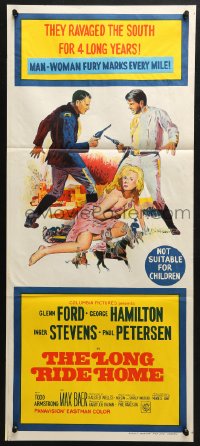 4c930 TIME FOR KILLING Aust daybill 1967 art of Glenn Ford, George Hamilton & sexy Inger Stevens!
