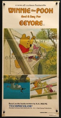 4c990 WINNIE THE POOH & A DAY FOR EEYORE Aust daybill 1983 great images with Rabbit & Piglet!