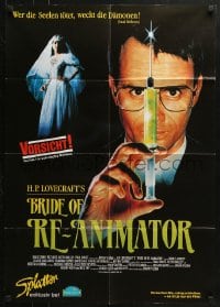4c175 BRIDE OF RE-ANIMATOR German 1990 H.P. Lovecraft horror, in a comic way, great image!
