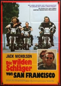 4c209 HELLS ANGELS ON WHEELS German R1976 cool different images of Jack Nicholson & bikers!
