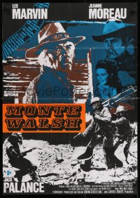 4c224 MONTE WALSH German 1970 artwork of cowboys Lee Marvin & Jack Palance!