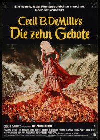 4c248 TEN COMMANDMENTS German R1970s Cecil B. DeMille classic starring Charlton Heston & Yul Brynner!